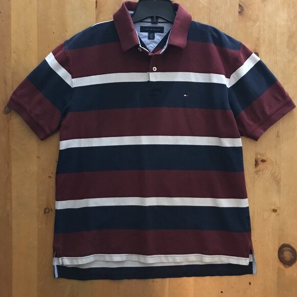 Tommy Hilfiger Men’s Polo Shirt – Size L – 100% Cotton – Striped - Picture 5 of 9